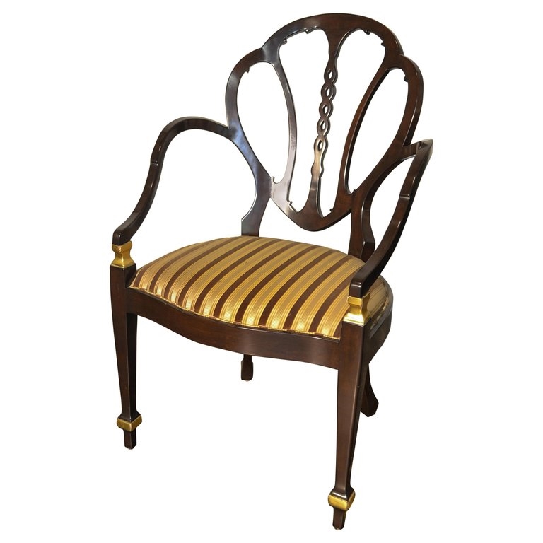 Cache English High Armchair with Gold Details