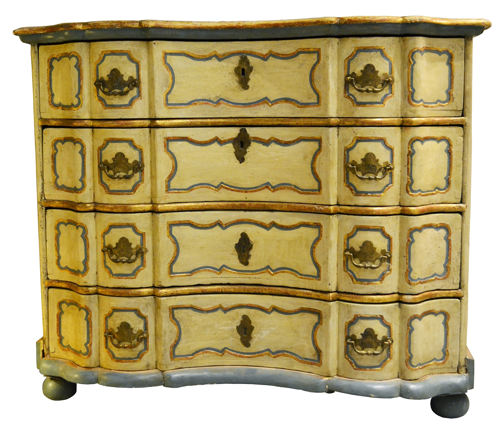 128/2056 - Painted Serpentine Commode