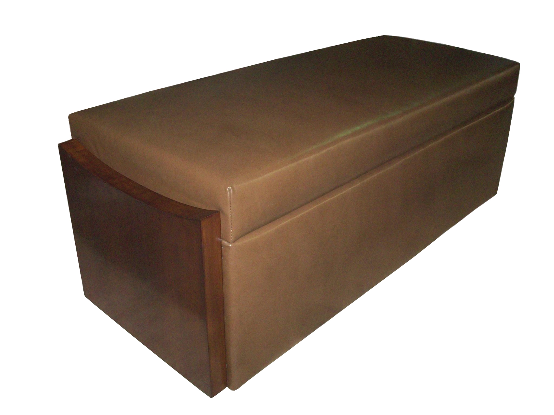 Custom Leather Storage Bench