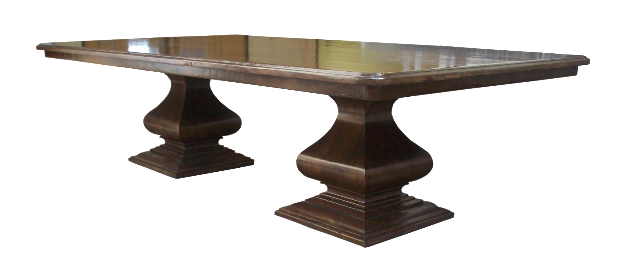 Shaped Pedestal Dining Table