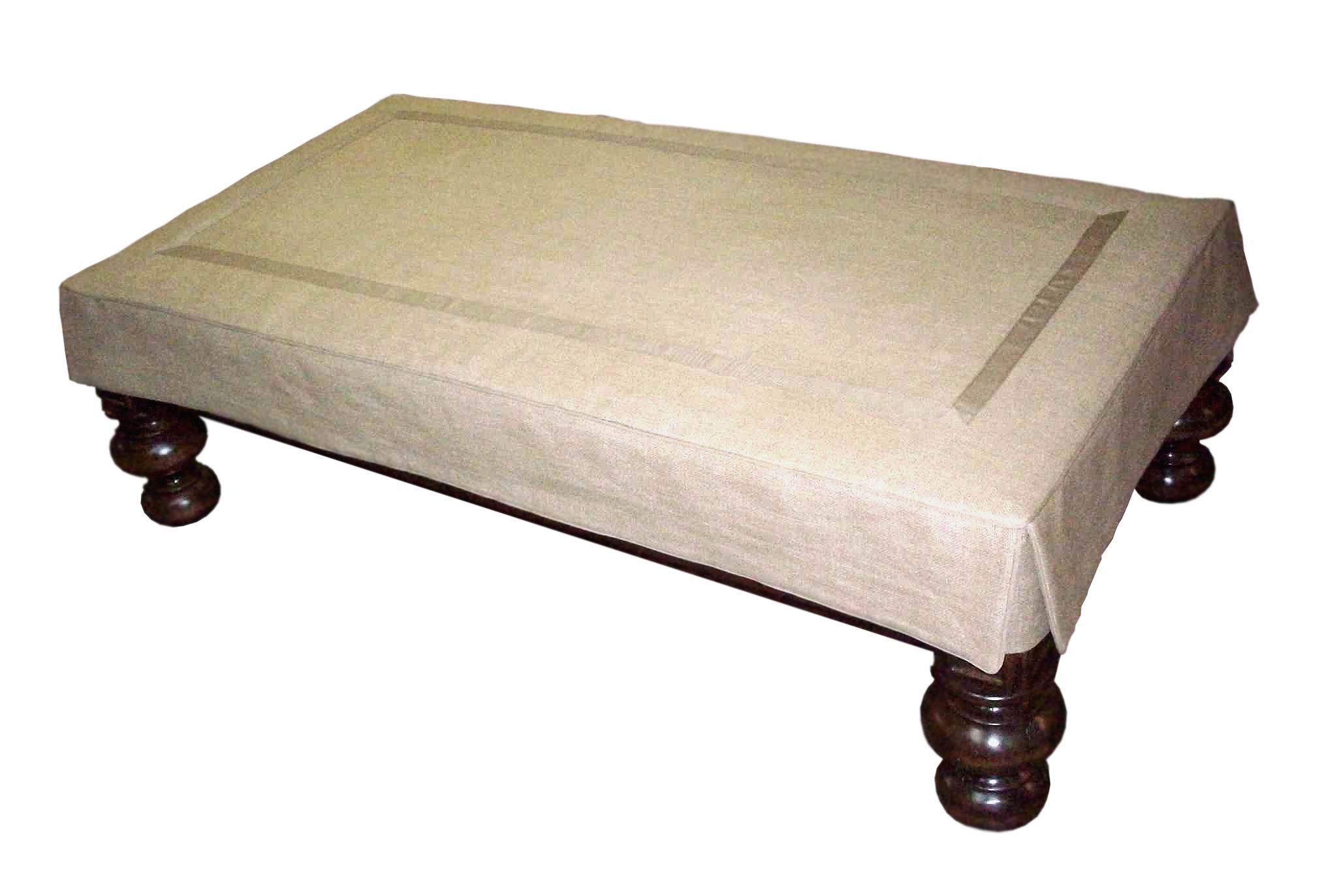 Upholstered Deauville Ottoman with Slipcover