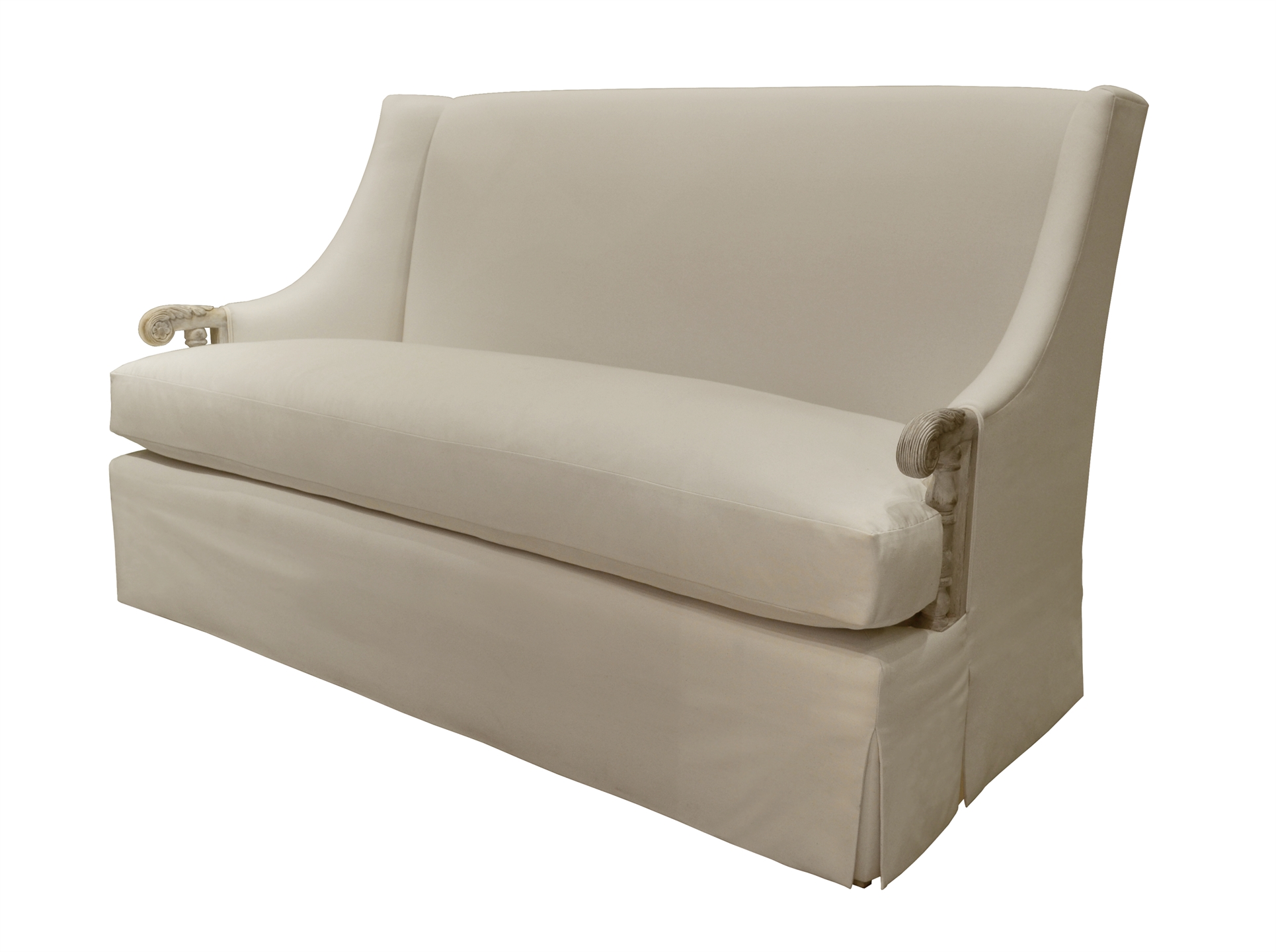 Gascogne Settee with Waterfall Skirt