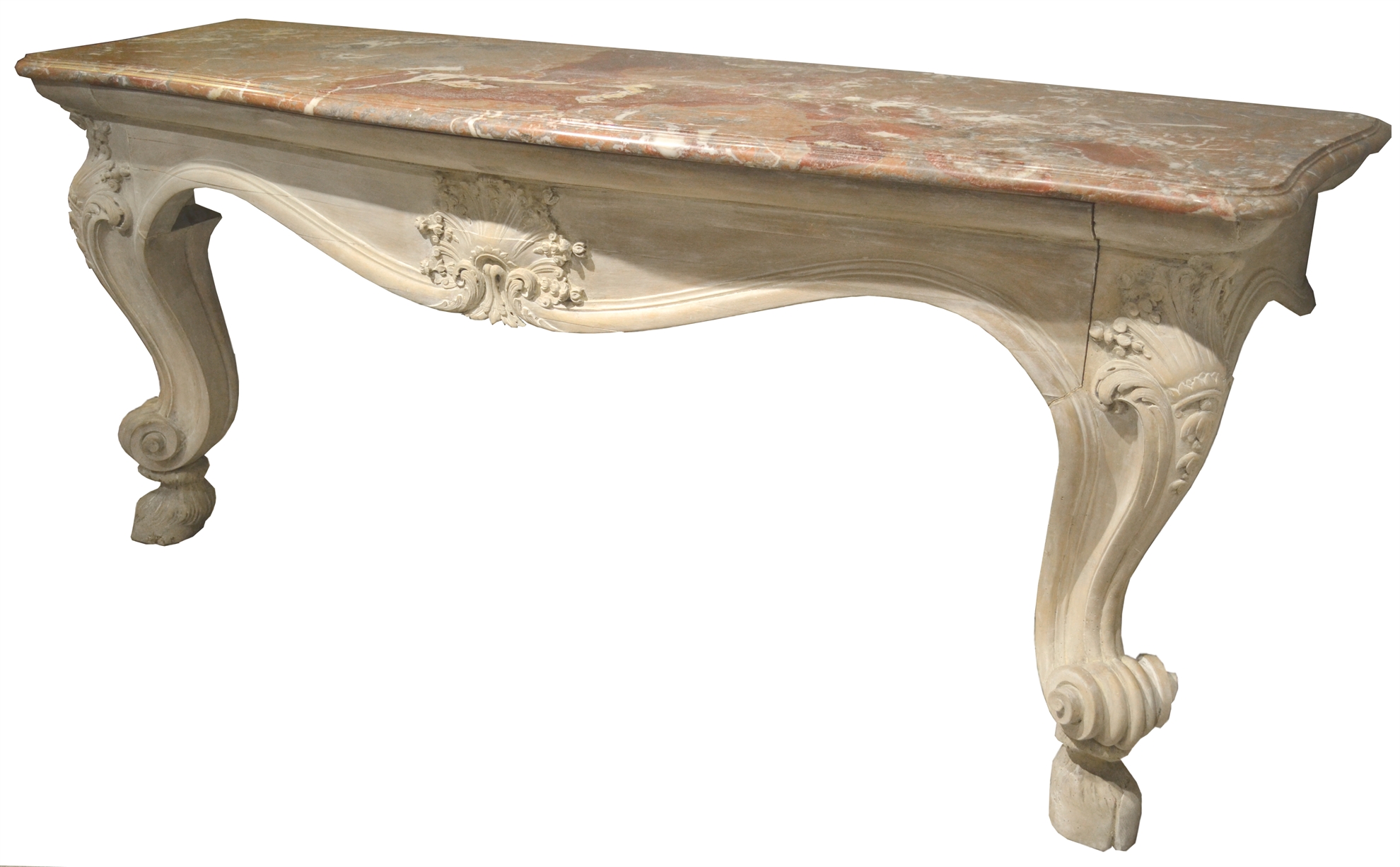 mb/1098 - Carved Parisian Console with Marble Top