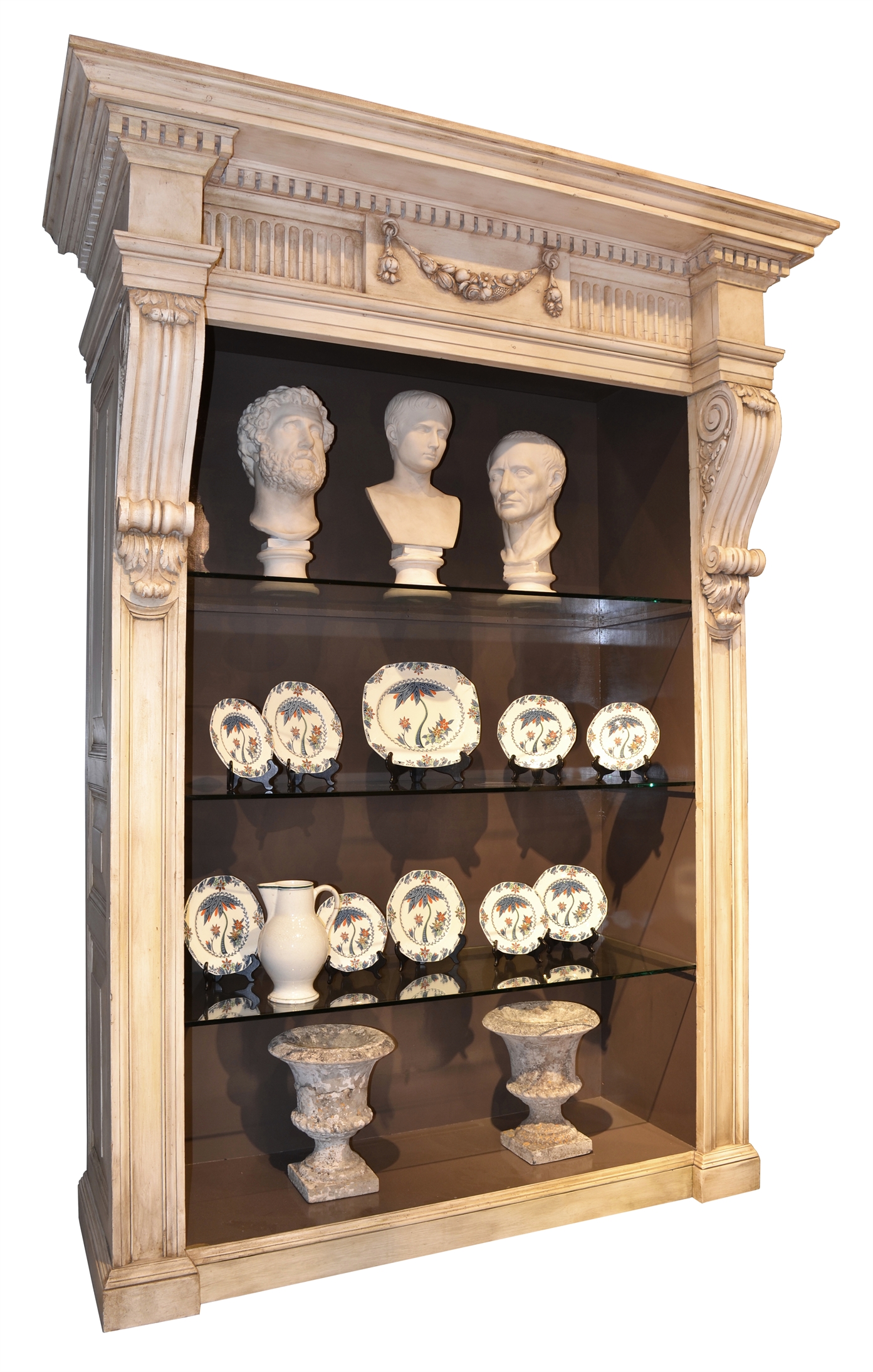 wd/1701 - Large Painted  Display Cabinet