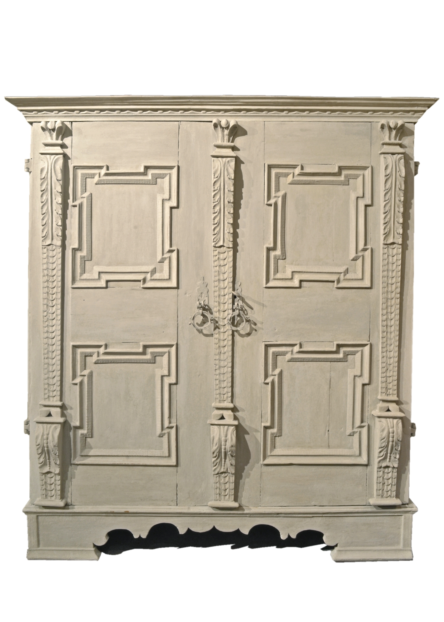 123/2088 - Cement Encrusted Swiss Pine Cabinet