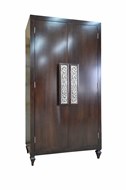 Image of Custom Maple Cabinet With Silver Leaf Door Pulls