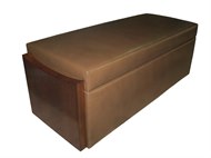 Image of Custom Leather Storage Bench