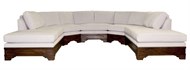 Image of Custom Sectional with Fretwork Base