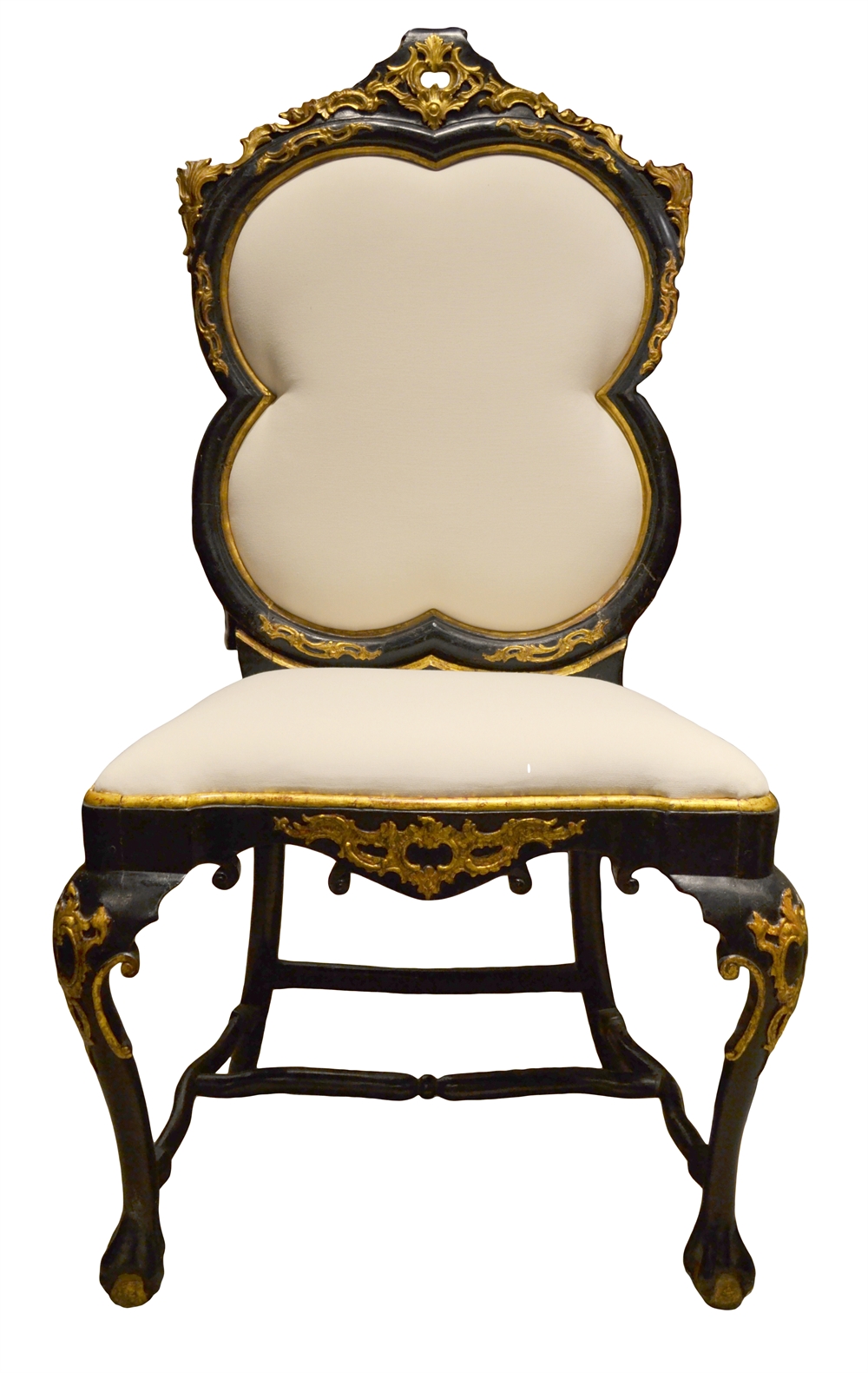 Product Details Black and Gold Hall Chair