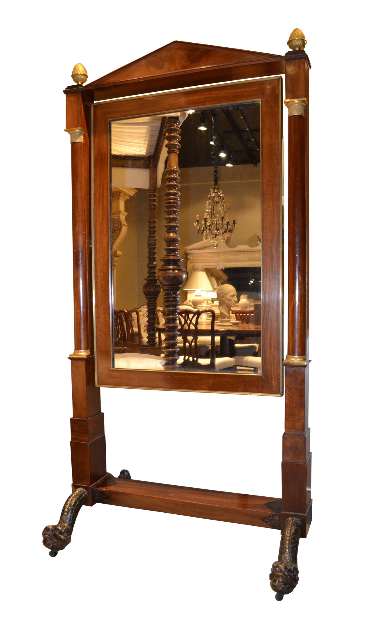 125/2026 - Belgian Empire Cheval Mirror