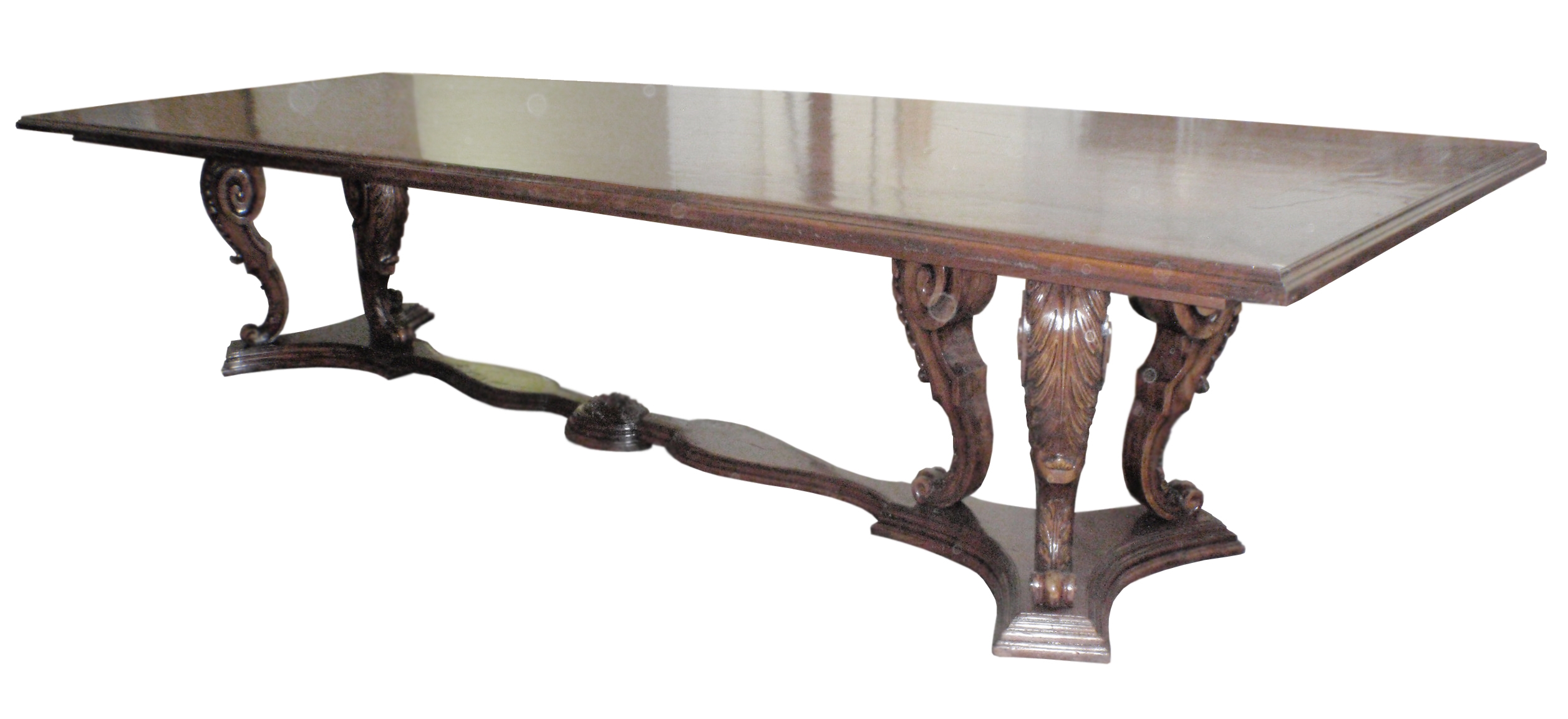 Carved Leg Mahogany Dining Table