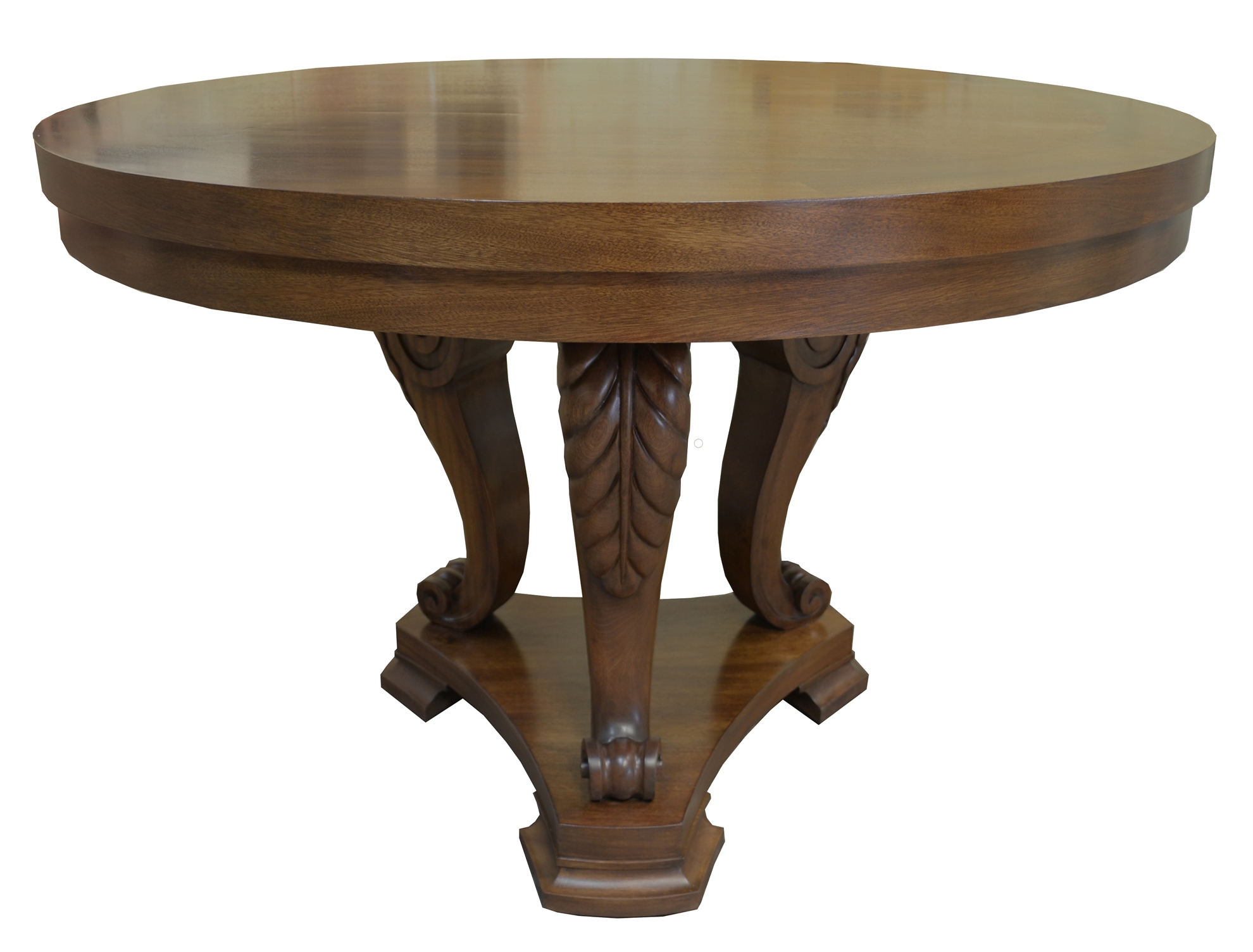 Mahogany Center Table With Carved Legs