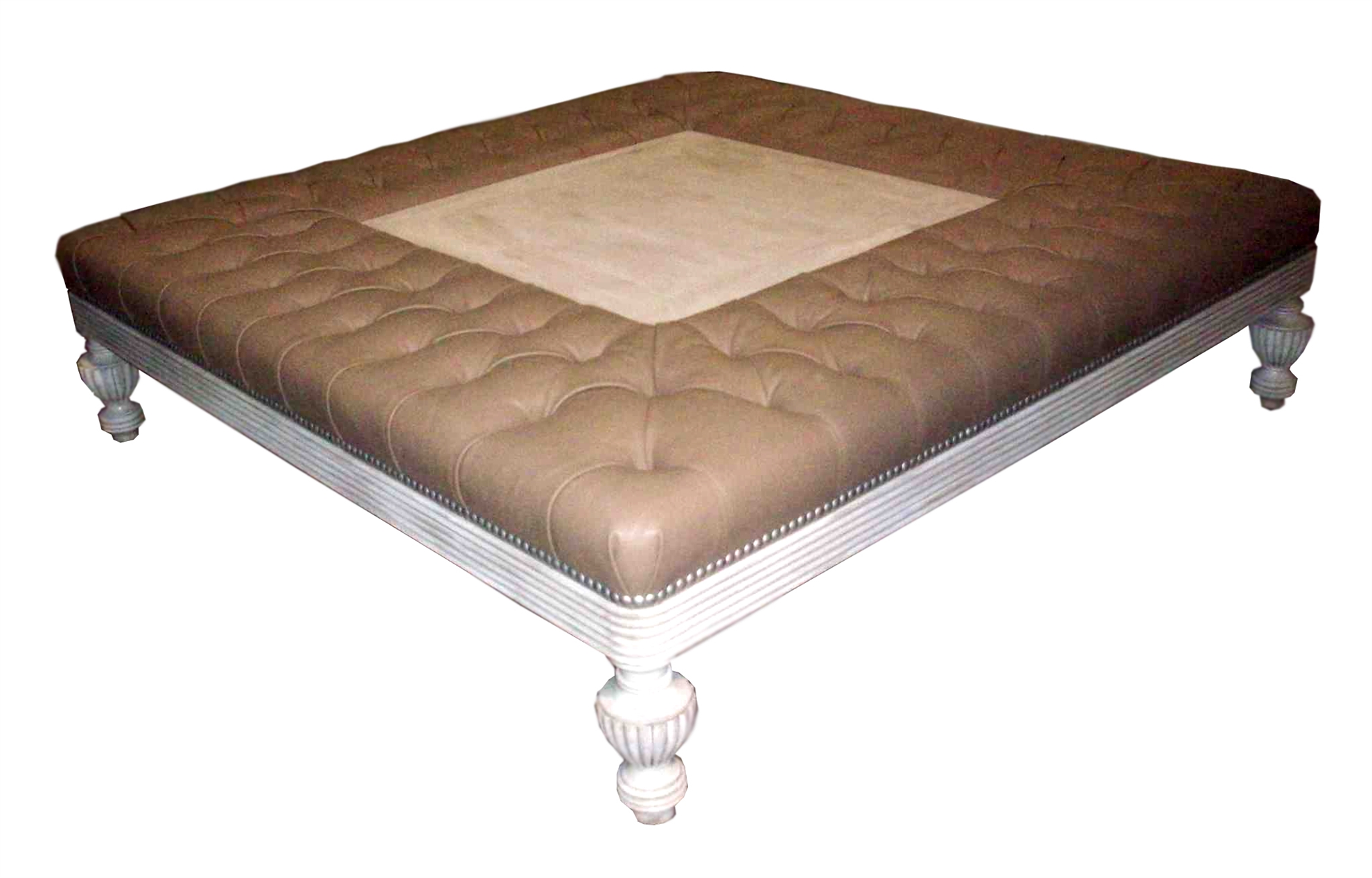 Custom Tufted & Wood Brighton Coffee Table