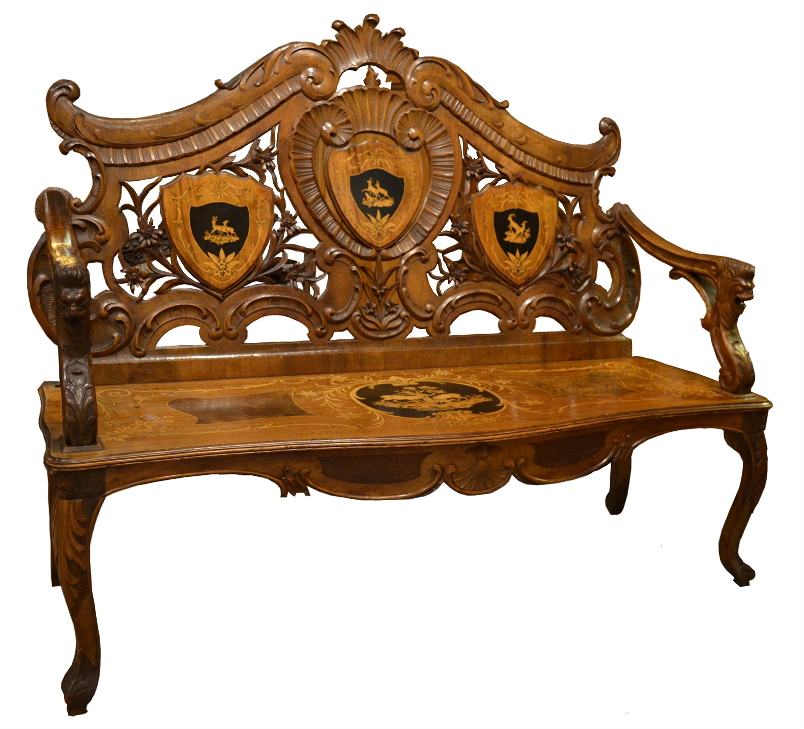 mb/3097 - Swiss Carved Settee