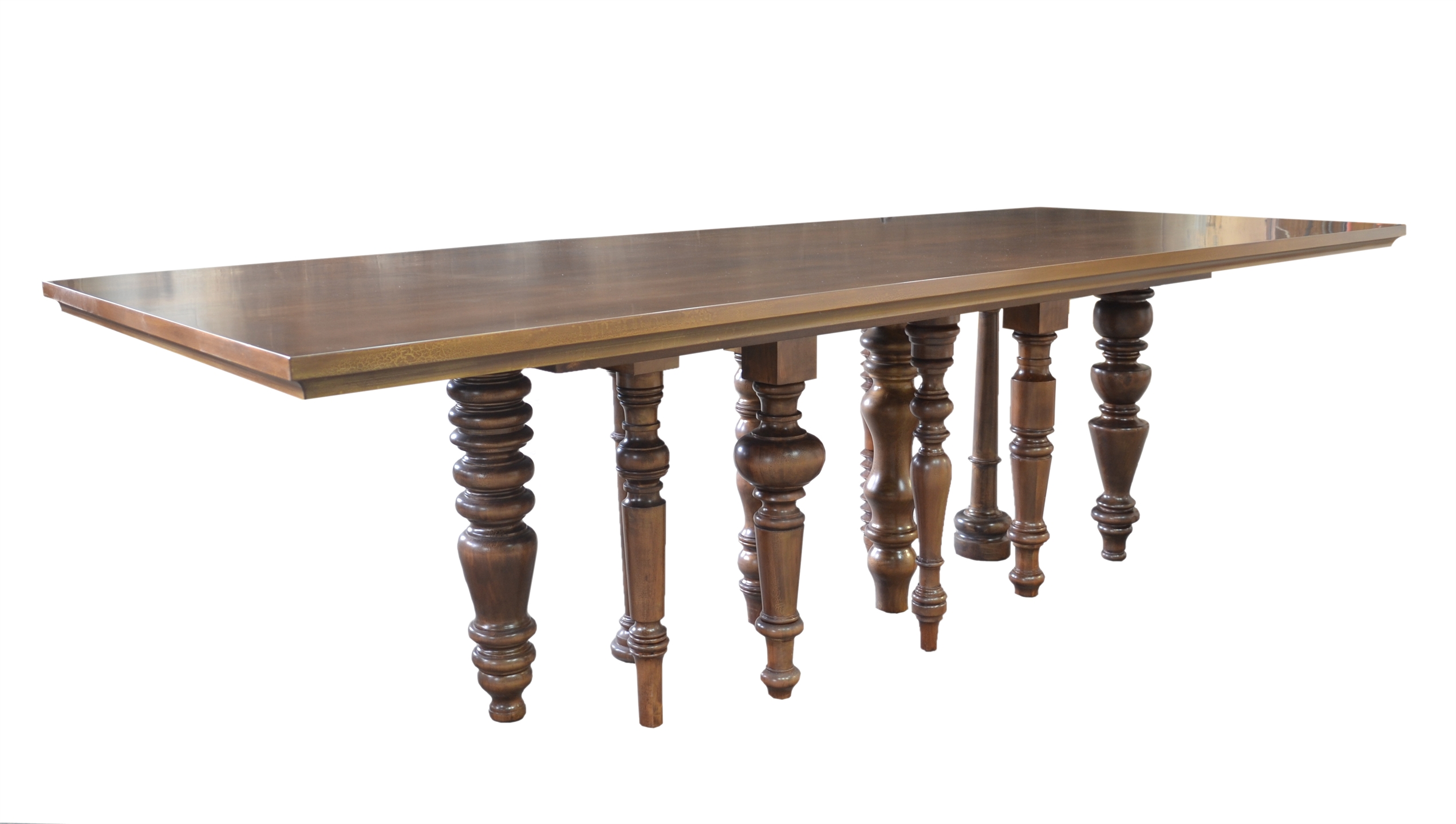 SPECIAL BRONZE FINISH MILLENNIAL DINING TABLE