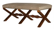Image of Custom Upholstered Maple Bench