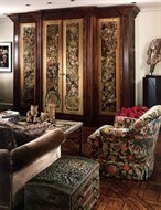 Image of Custom Tapestry Door Cabinet