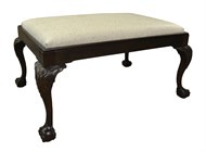 Image of Custom Carved Leg Ottoman