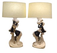 Image of Pair of Paste Skater  Lamps