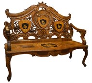 Image of Swiss Carved Settee