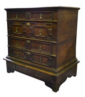 Image of Early Oak Chest on Stand